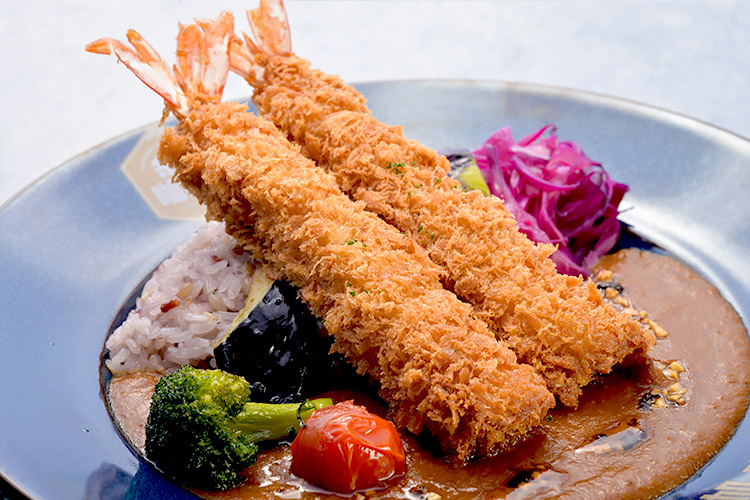 特大エビフライカリー